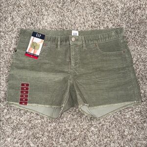 GAP Women's Olive Corduroy Shorts
